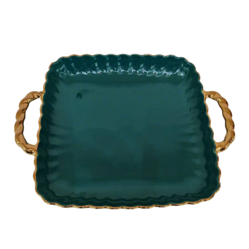 Bestselling Double Handle Lace Square Shallow Plate