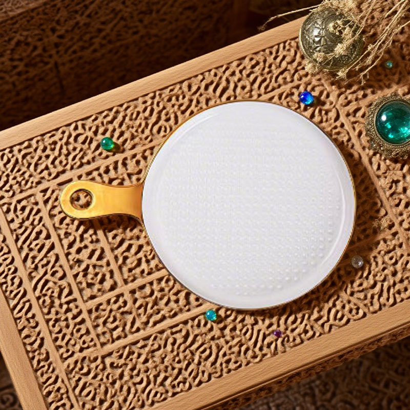 Golden - Rimmed Ceramic Pizza Plate