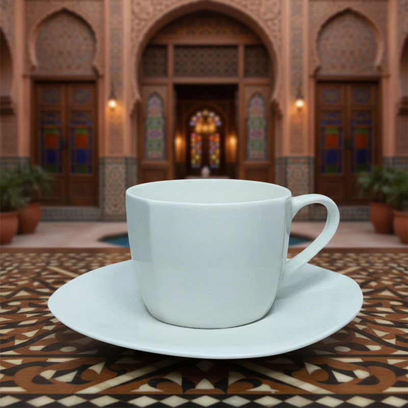 Porcelain Coffee Cup with Saucer Set