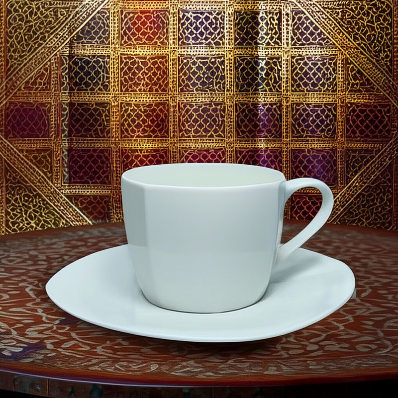 Porcelain Coffee Cup with Saucer Set