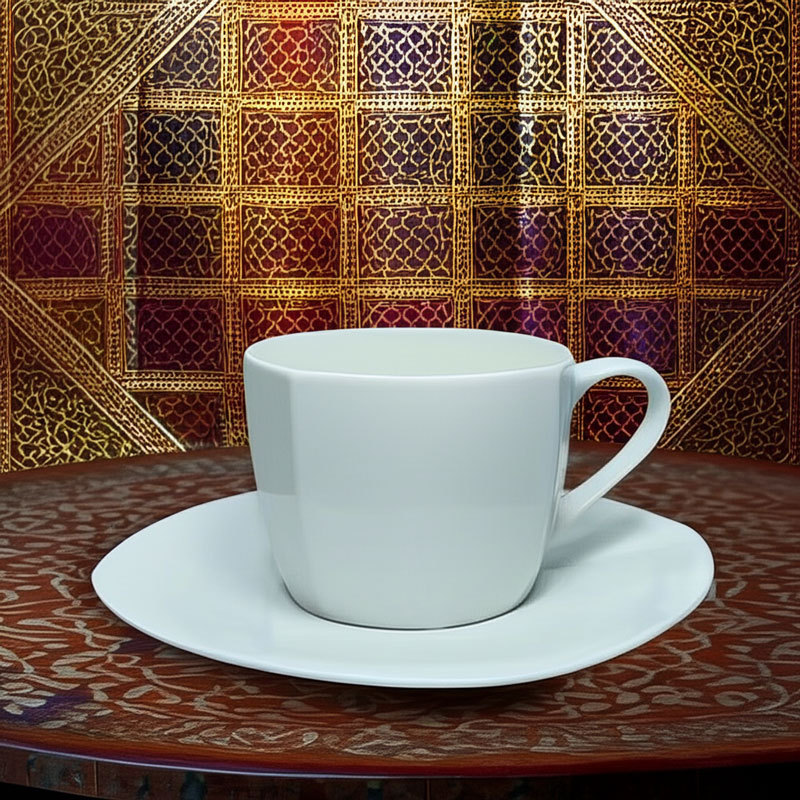 Porcelain Coffee Cup with Saucer Set