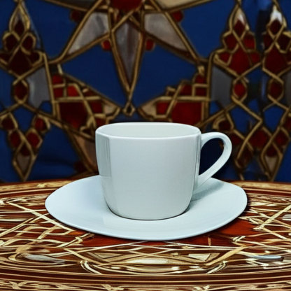 Porcelain Coffee Cup with Saucer Set