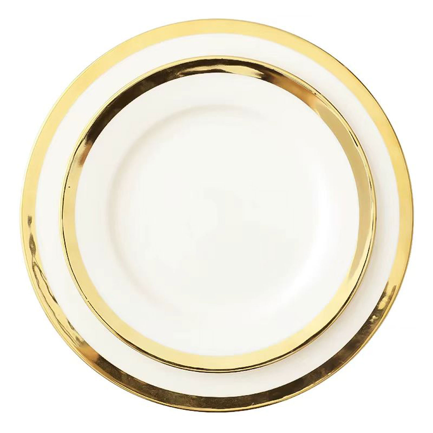 European Gold-Rimmed Bone Tableware Set