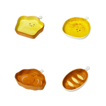 Fun Bread - Shaped Ceramic Small Dishes