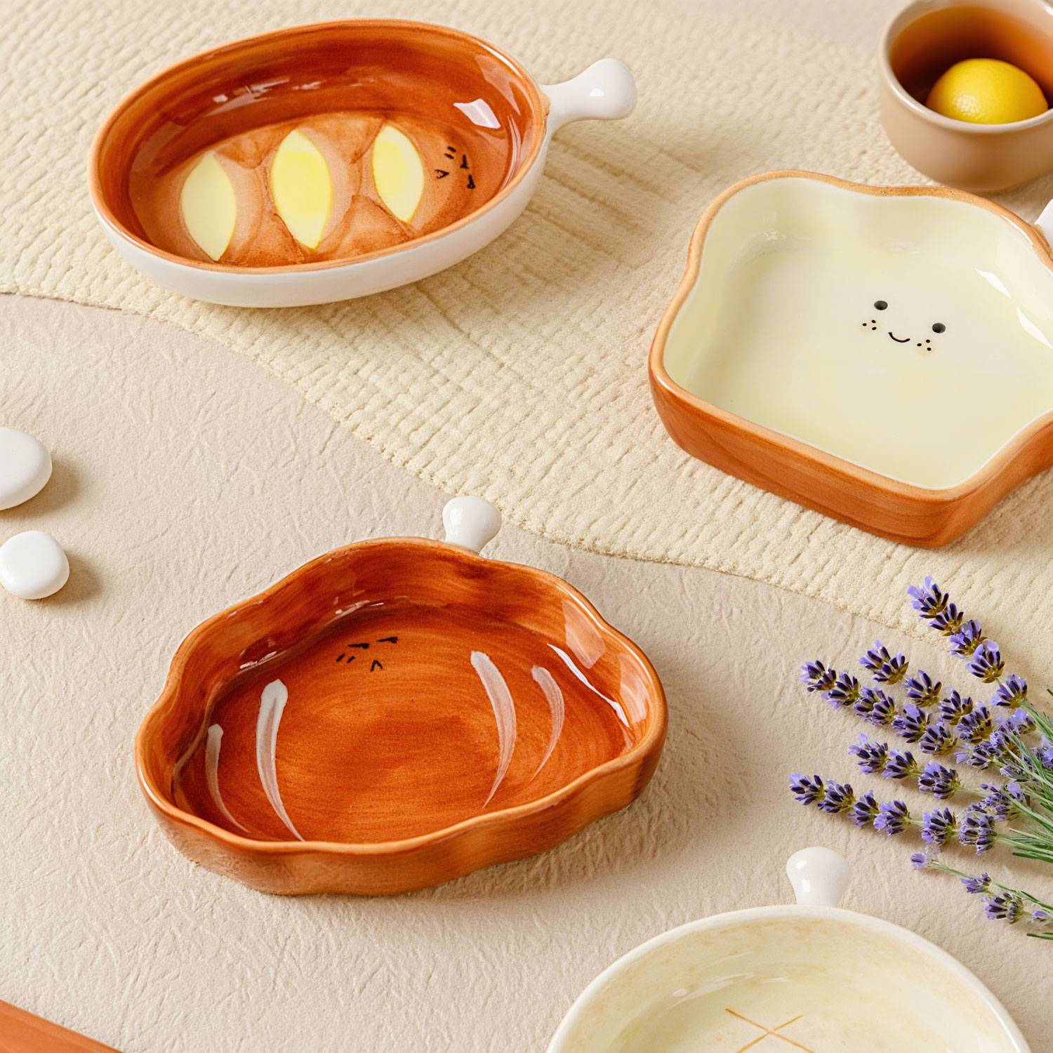 Fun Bread - Shaped Ceramic Small Dishes