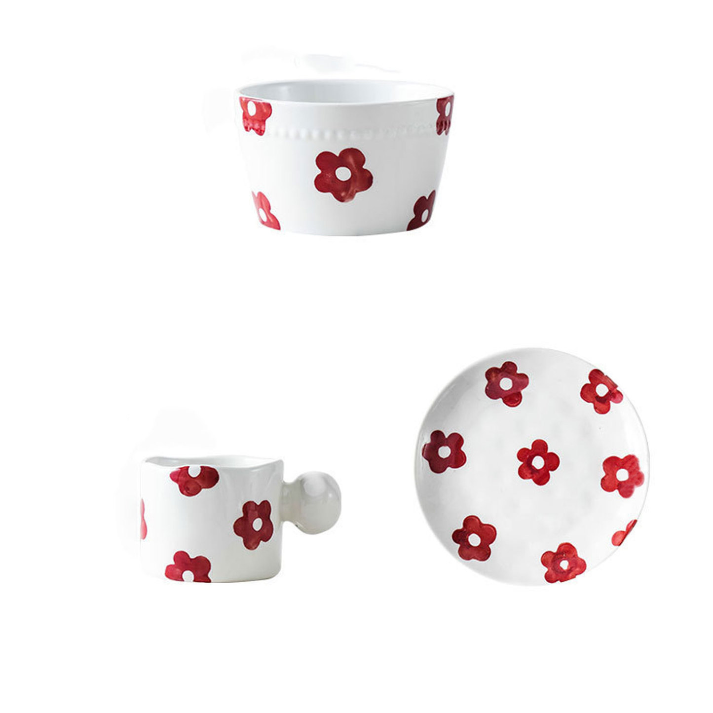 Hepburn-style ceramic rice bowl