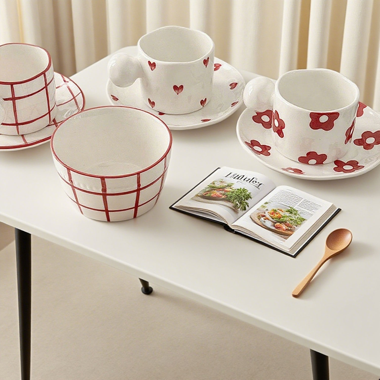 Hepburn-style ceramic rice bowl