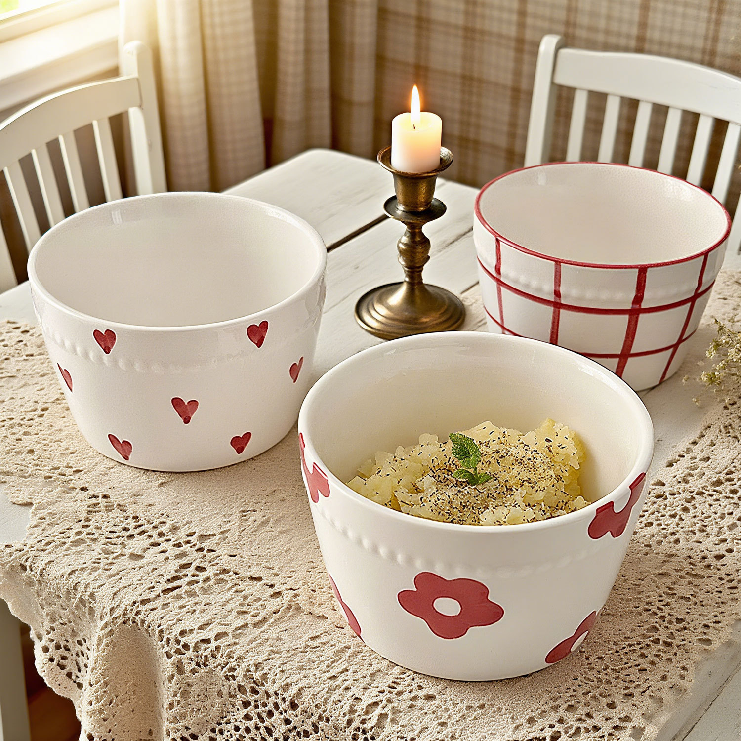 Hepburn-style ceramic rice bowl