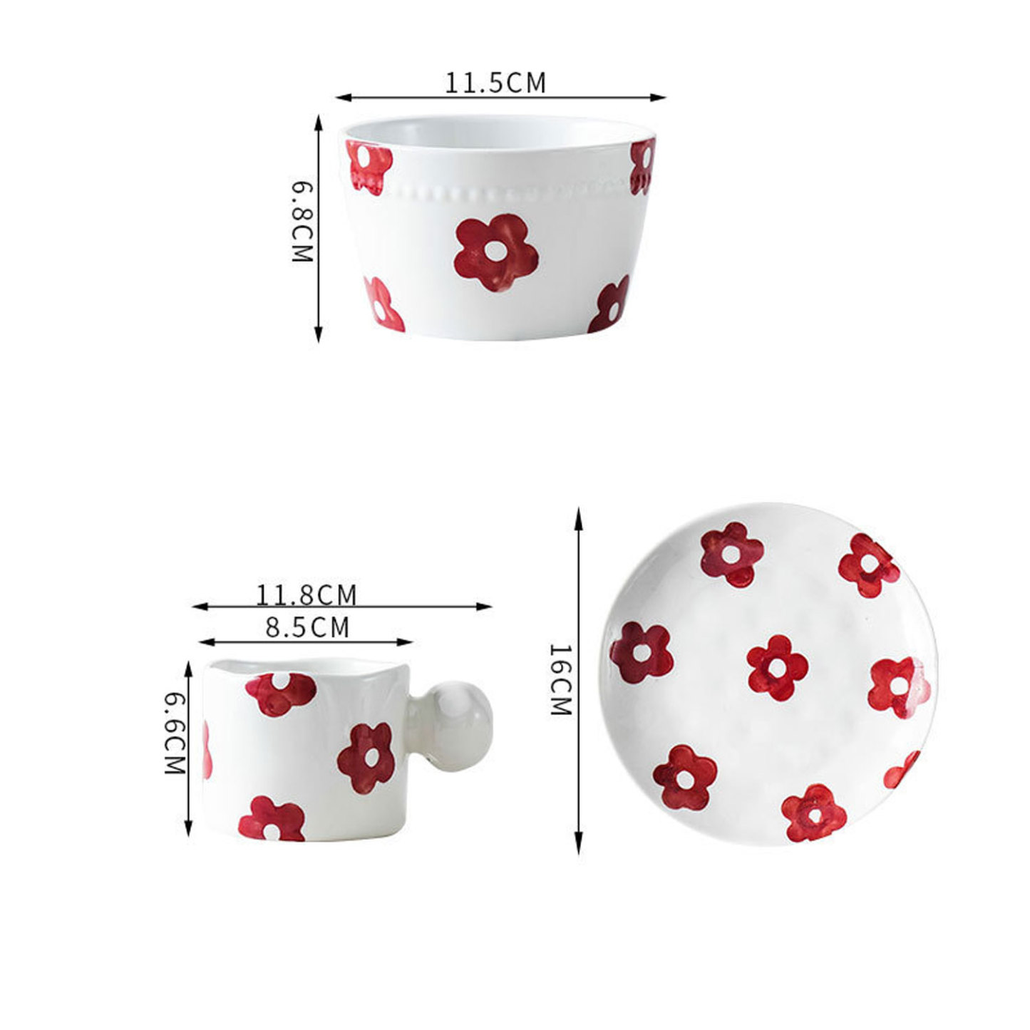 Hepburn-style ceramic rice bowl