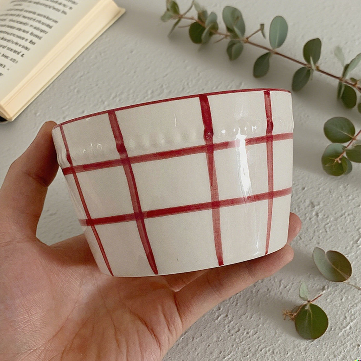 Hepburn-style ceramic rice bowl