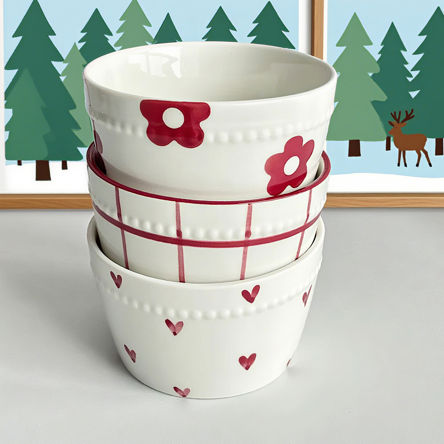 Hepburn-style ceramic rice bowl