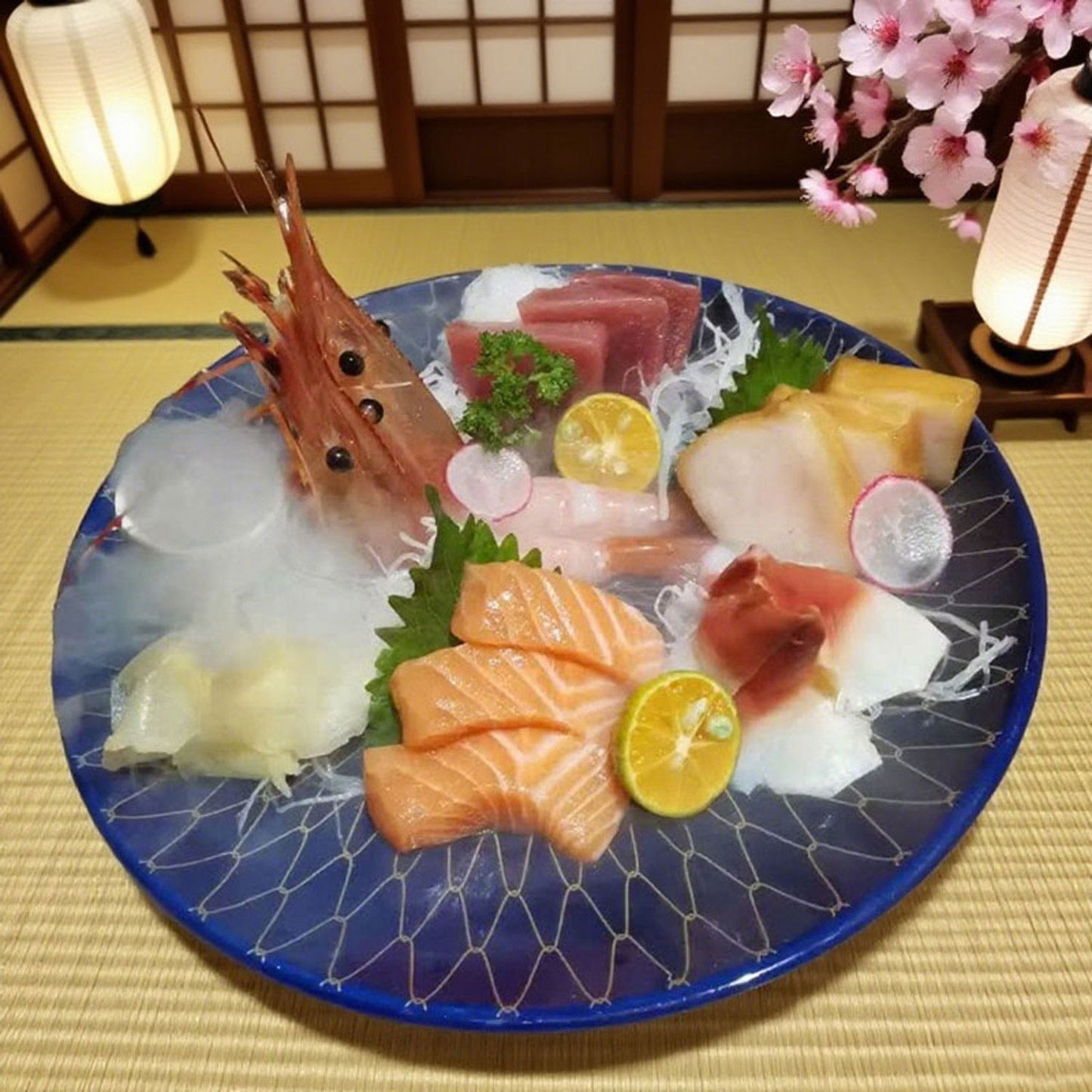 Creative Japanese ceramic round plate