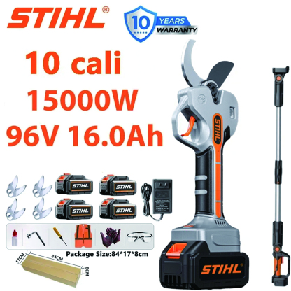 【Obchody 100-lecia firmy STIHL】Bezszczotkowe akumulatorowe nożyce do przycinania STIHL (15 000 W) z długim uchwytem i ukrytym ostrzem ogrodowym