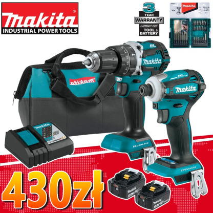 Obchody 110-lecia firmy Makita —Makita XT269M 18V zestaw bezszczotkowych akumulatorowych narzędzi bezprzewodowych, w cenie tylko 450 zł!