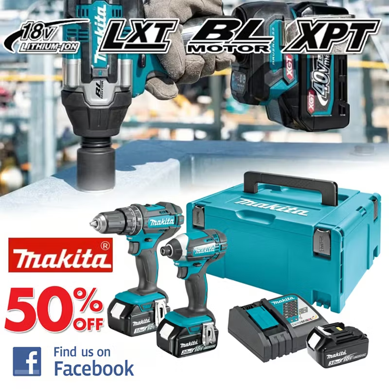 Zestaw narzędzi akumulatorowych Makita XT269M 18 V Brushless, ostatnie 100 sztuk za jedyne 370 zł!