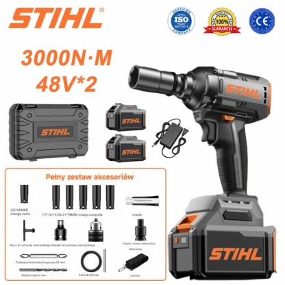 Zestaw bezszczotkowych kluczy elektrycznych Stihl o wysokim momencie obrotowym