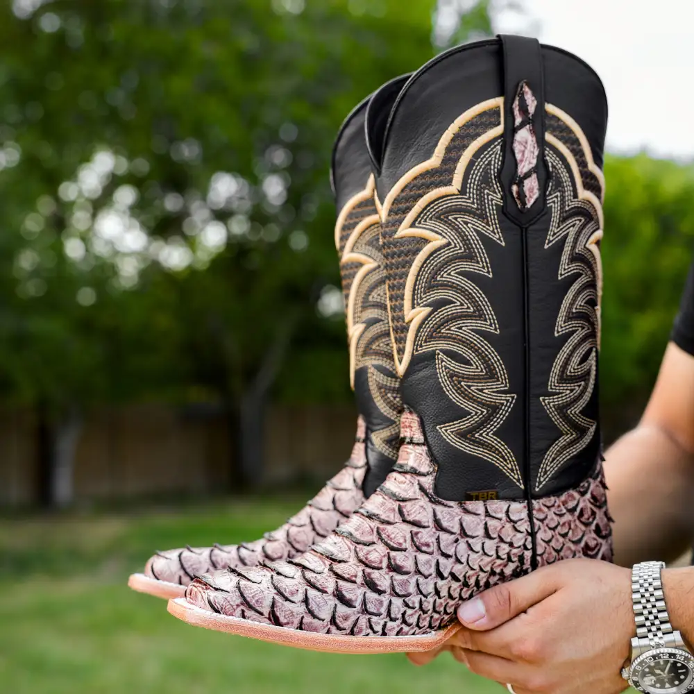 Kožené boty Orix Python - hranatá špička