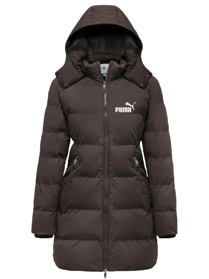 Damska elegancka wodoodporna kurtka puchowa – wiatroszczelna, ciepła pikowana kurtka z odpinanym kapturem i wieloma kieszeniami