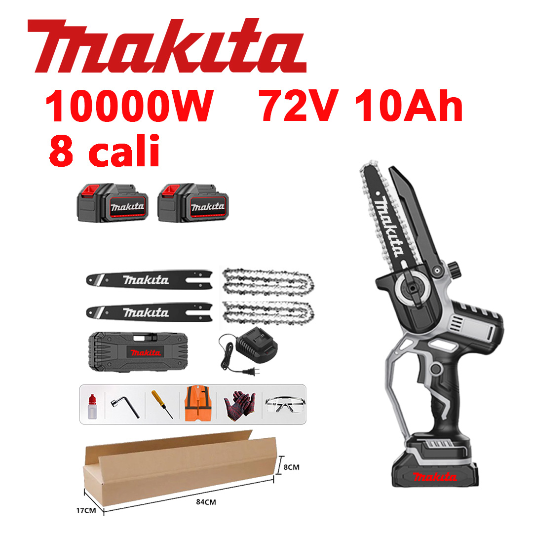 Kombinacja podkaszarki Makita 15000W i piły łańcuchowej 15000W z silnikiem bezszczotkowym i akumulatorem litowo-jonowym