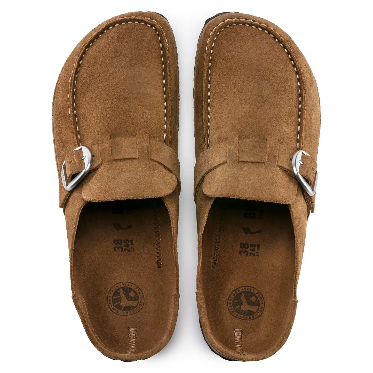 Birkenstock damskie chodaki Buckley Suede - Tea