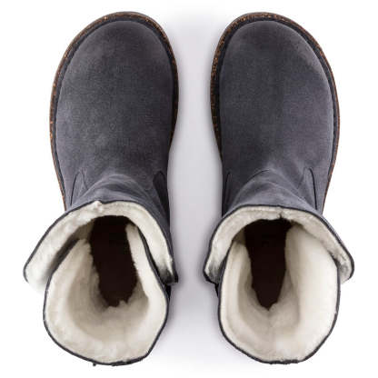 Birkenstock damskie buty Uppsala Shearling - grafitowe
