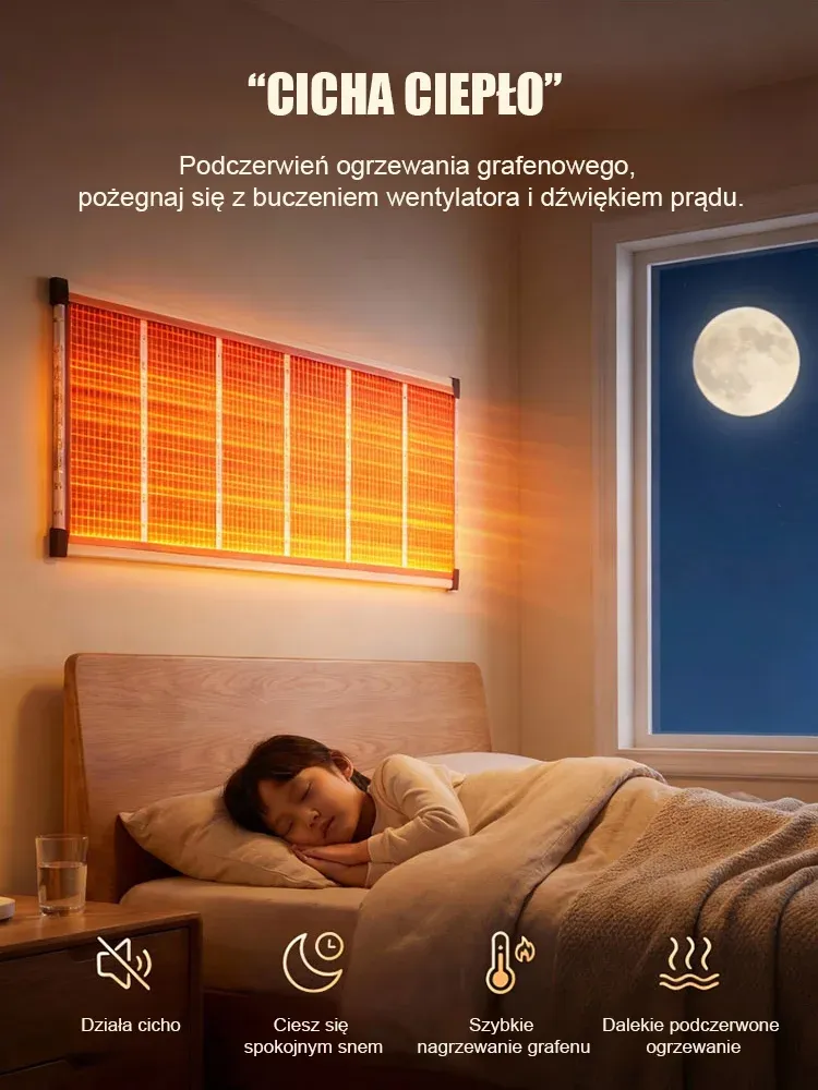 【5-sekundowe szybkie nagrzewanie】Niemiecka technologia grafenowa - ogrzewanie ścienne