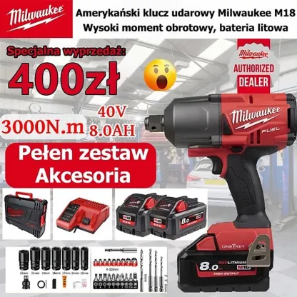 [Za pobraniem] Litowy klucz udarowy Milwaukee M18-ONEFHIWF34-502X FUEL - najniższa zniżka w historii