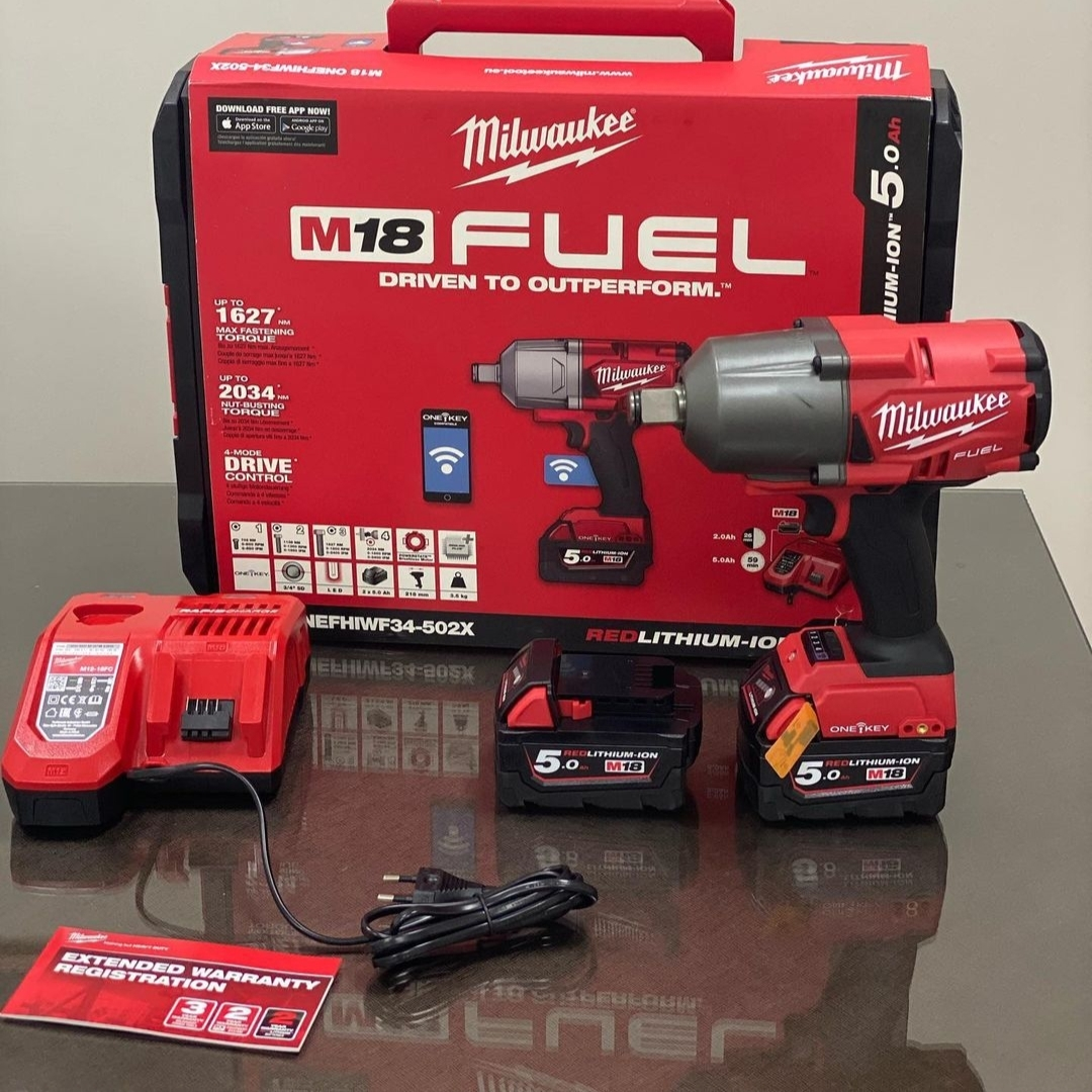 [Za pobraniem] Litowy klucz udarowy Milwaukee M18-ONEFHIWF34-502X FUEL - najniższa zniżka w historii