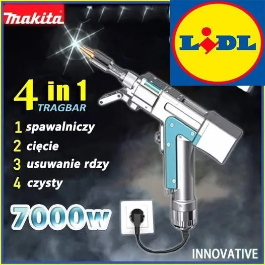 Innowacyjny przenośny pistolet spawalniczy Makita 7000W 4 w 1 (spawanie + czyszczenie + cięcie + odrdzewianie)