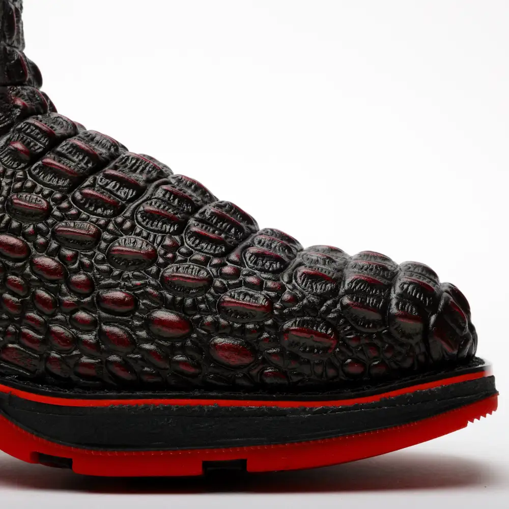 Kožené boty Black Cherry Caiman s rohovinovou špičkou a lehkou 3D podrážkou - kompozitní špička