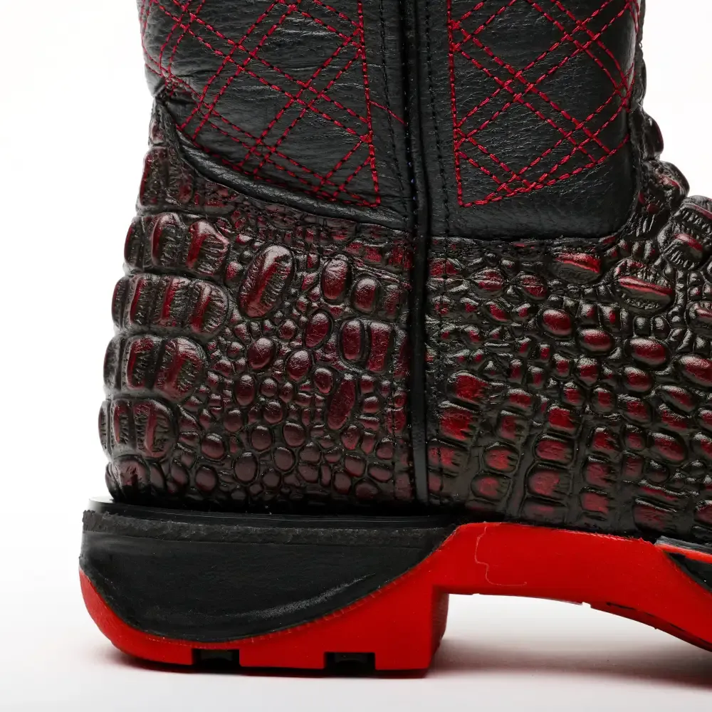 Kožené boty Black Cherry Caiman s rohovinovou špičkou a lehkou 3D podrážkou - kompozitní špička