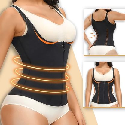 YADIFEN Trener talii dla kobiet – gorset modelujący sylwetkę z zamkiem, neoprenowa kamizelka typu sauna (Tank Top) do wyszczuplania brzucha