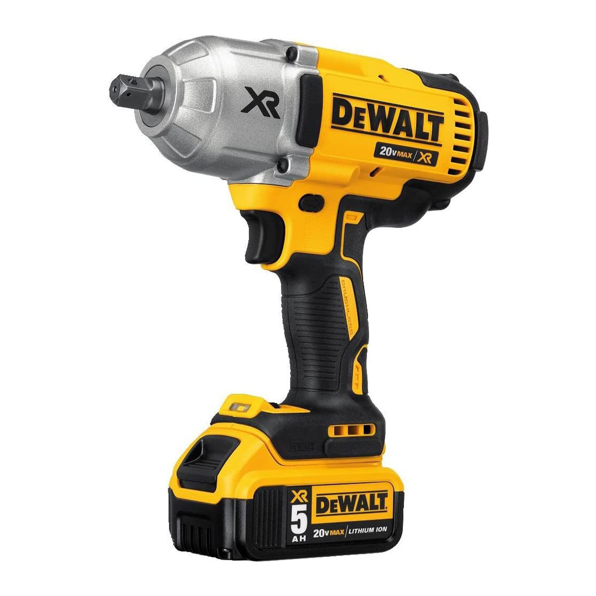 Zestaw akumulatorowych kluczy udarowych DEWALT 20V MAX XR z kowadłem pozycjonującym, 1/2" (DCF899P2)