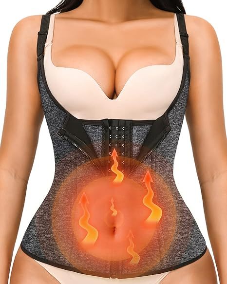 YADIFEN Trener talii dla kobiet – gorset modelujący sylwetkę z zamkiem, neoprenowa kamizelka typu sauna (Tank Top) do wyszczuplania brzucha