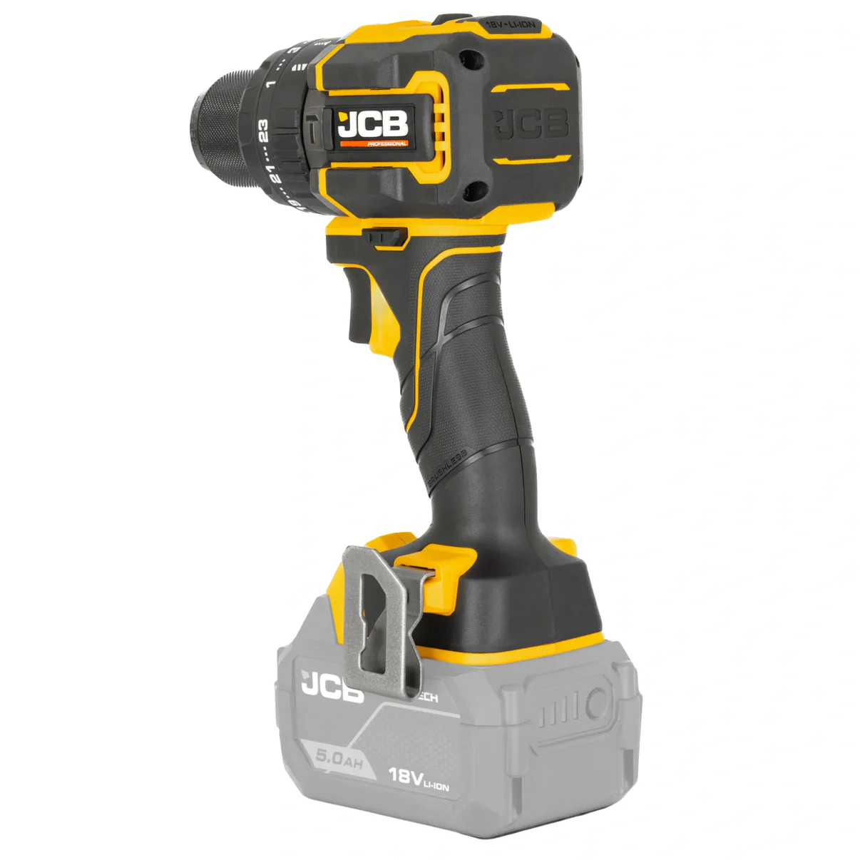 Wiertarko-wkrętarka akumulatorowa JCB 18V 75 Nm – Brushless z udarem