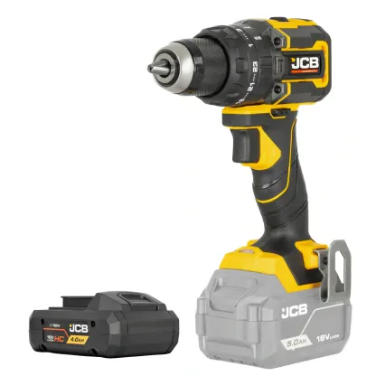 Wiertarko-wkrętarka akumulatorowa JCB 18V 75 Nm – Brushless z udarem