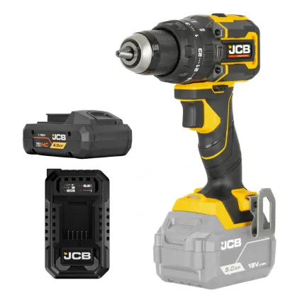 Wiertarko-wkrętarka akumulatorowa JCB 18V 75 Nm – Brushless z udarem