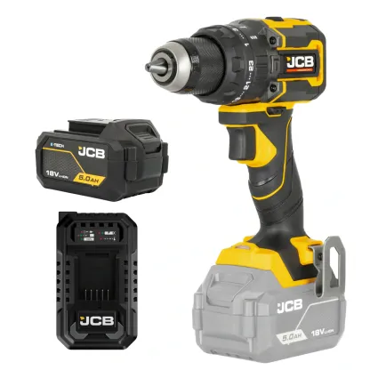 Wiertarko-wkrętarka akumulatorowa JCB 18V 75 Nm – Brushless z udarem