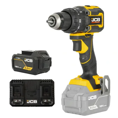 Wiertarko-wkrętarka akumulatorowa JCB 18V 75 Nm – Brushless z udarem
