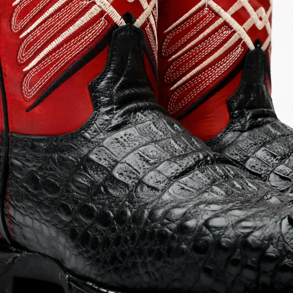 Černé kožené boty s kajmanským výstřihem a lehkou 3D podrážkou - kompozitní špička