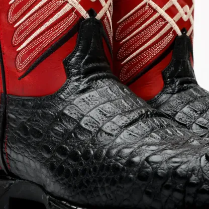 Černé kožené boty s kajmanským výstřihem a lehkou 3D podrážkou - kompozitní špička