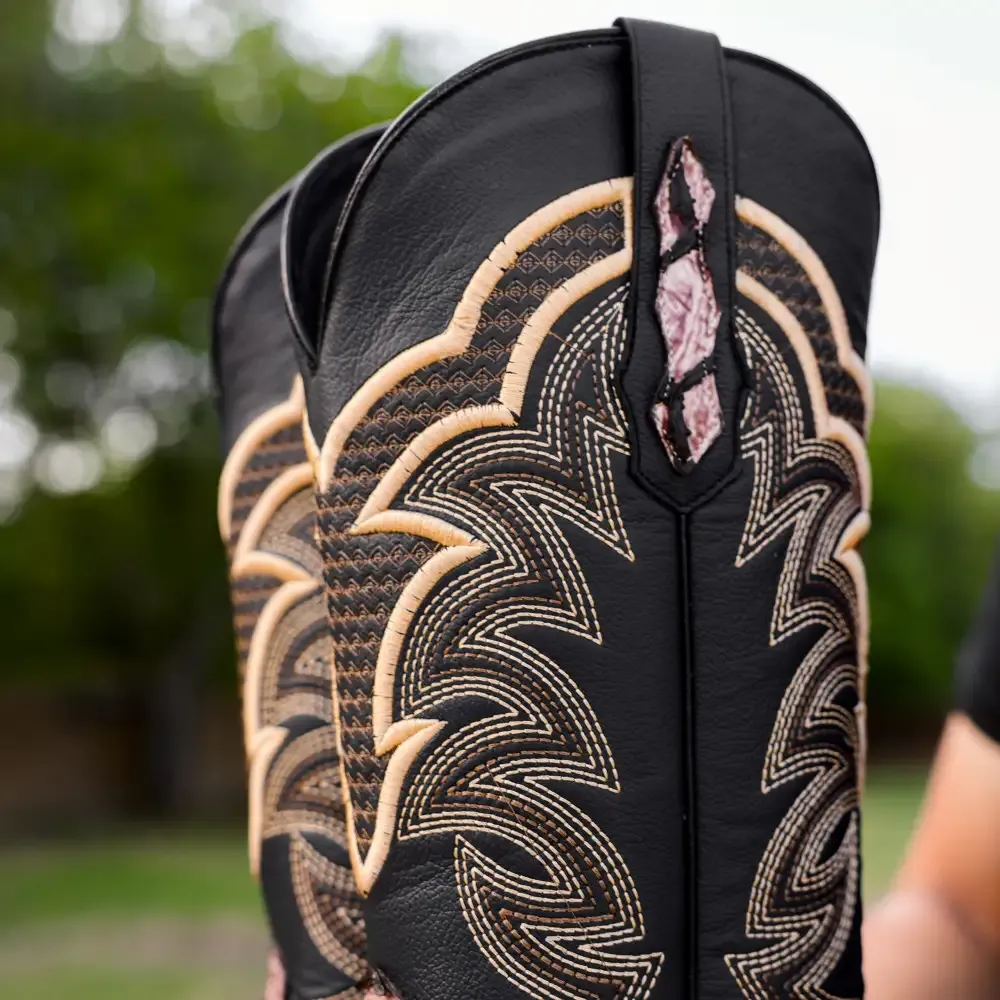 Kožené boty Orix Python - hranatá špička