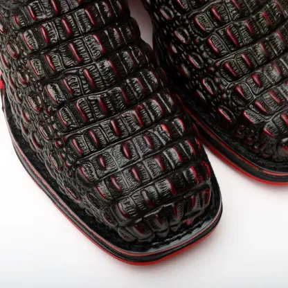 Kožené boty Black Cherry Caiman s rohovinovou špičkou a lehkou 3D podrážkou - kompozitní špička