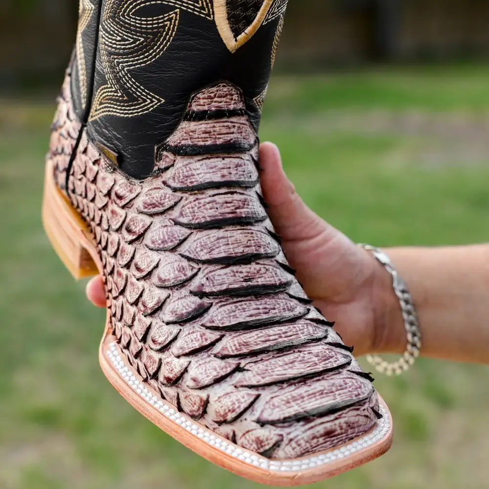 Kožené boty Orix Python - hranatá špička