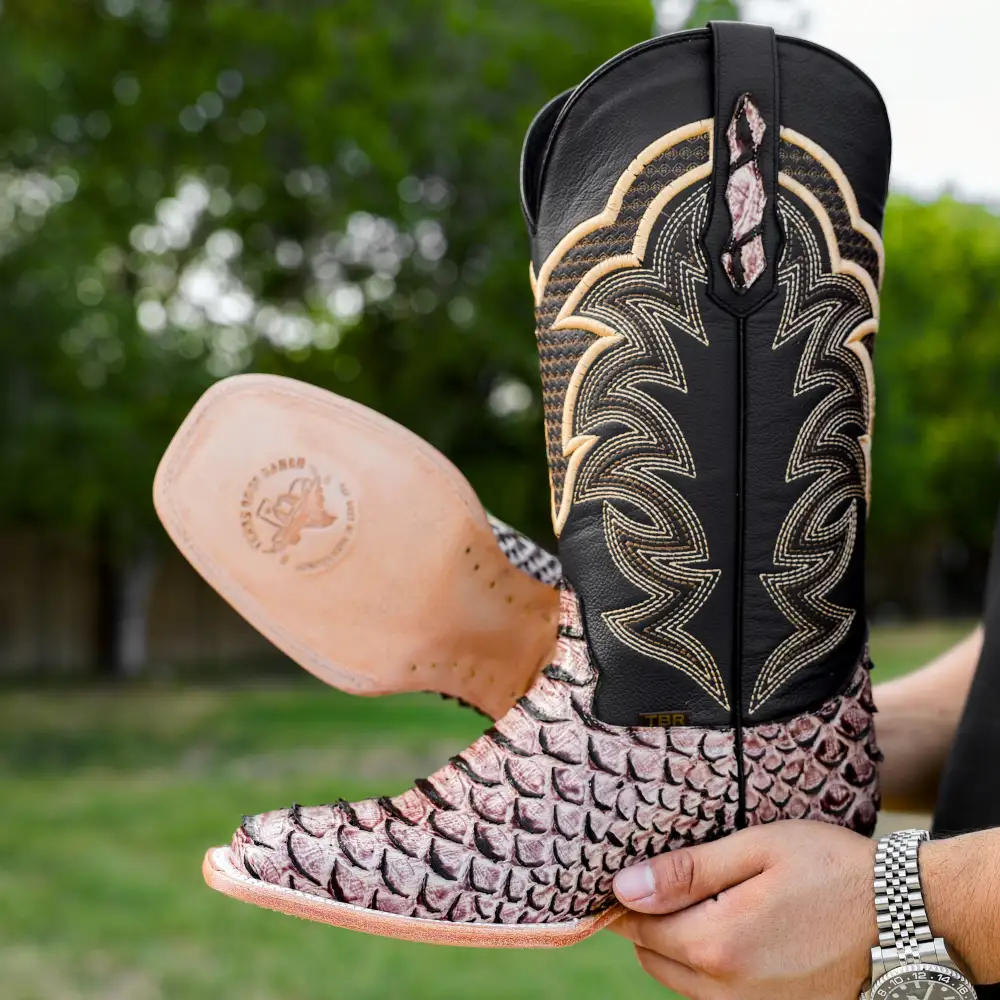 Kožené boty Orix Python - hranatá špička