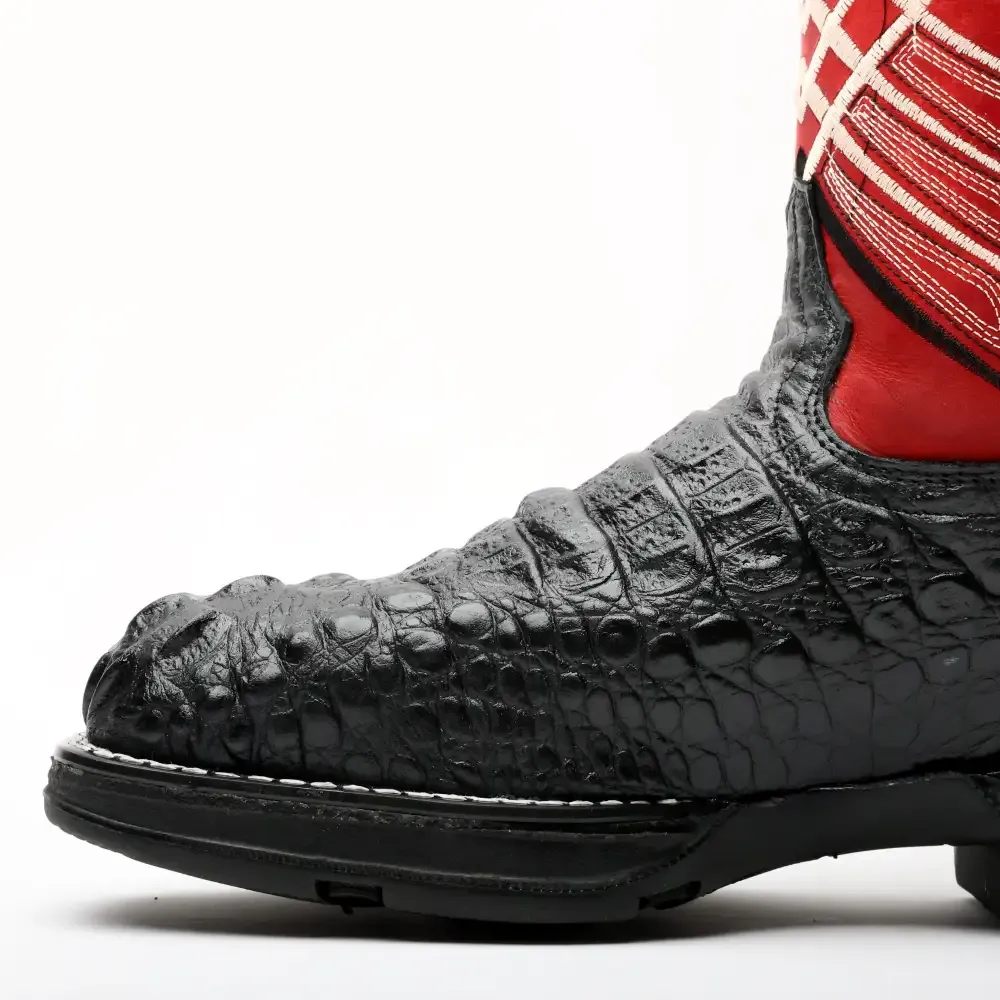 Černé kožené boty s kajmanským výstřihem a lehkou 3D podrážkou - kompozitní špička