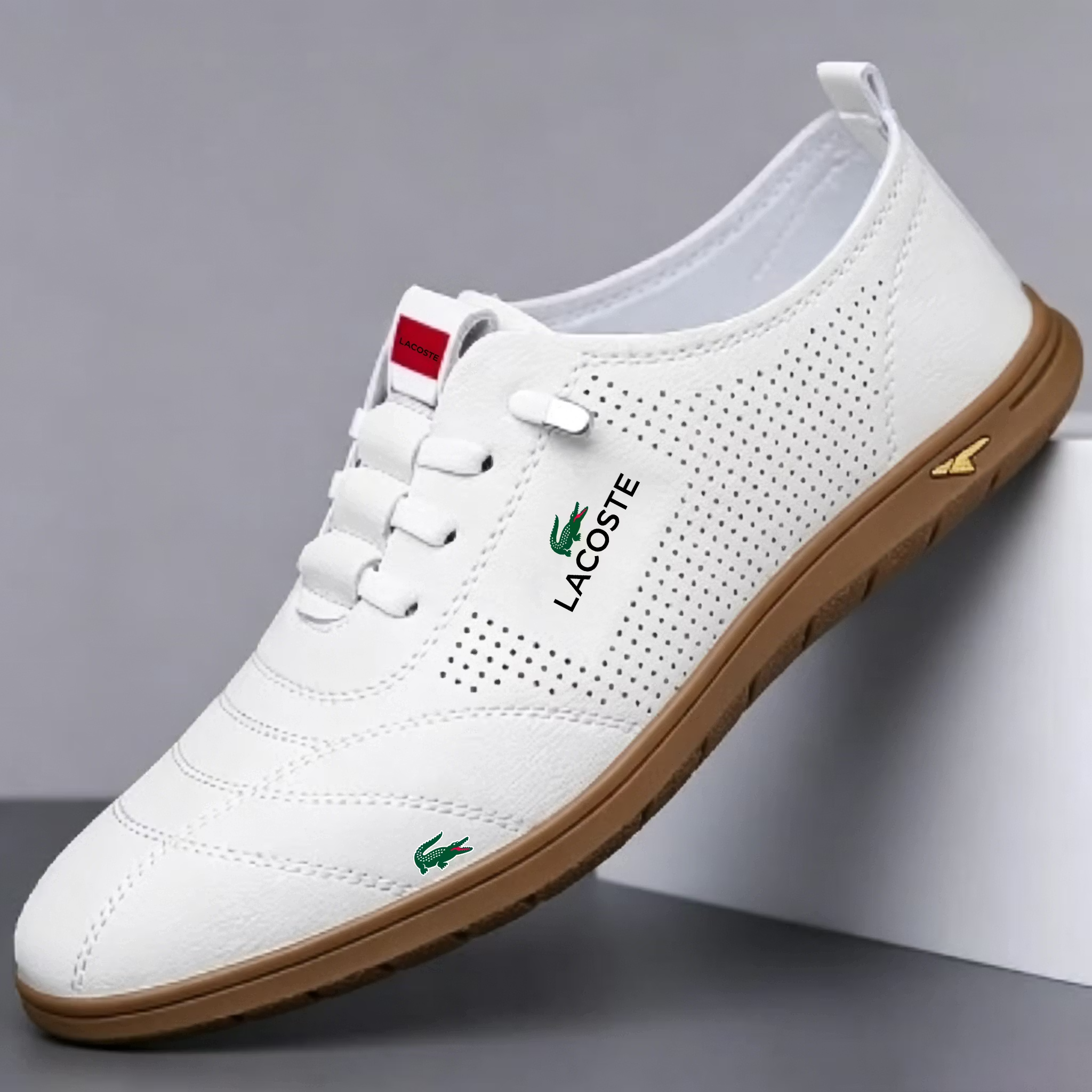 LACOSTE Skórzane buty Business Casual | Miękka skóra i przewiewność
