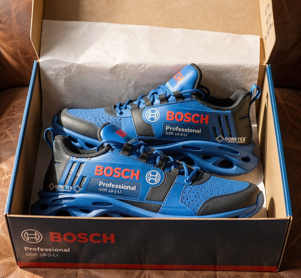 Buty robocze Bosch na zamówienie: wzmocnione palce, odporne na pot, antypoślizgowe i antystatyczne.