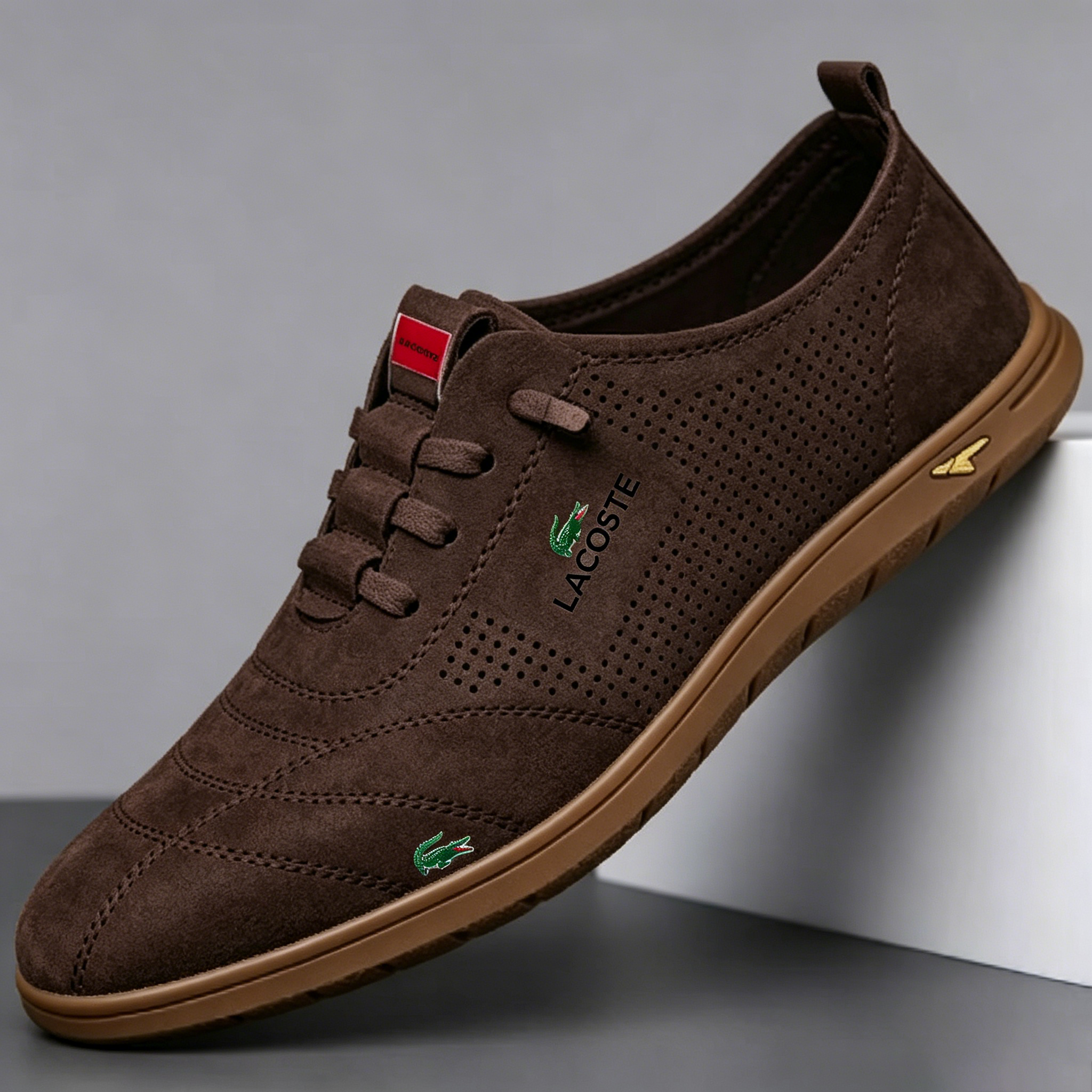 LACOSTE Skórzane buty Business Casual | Miękka skóra i przewiewność