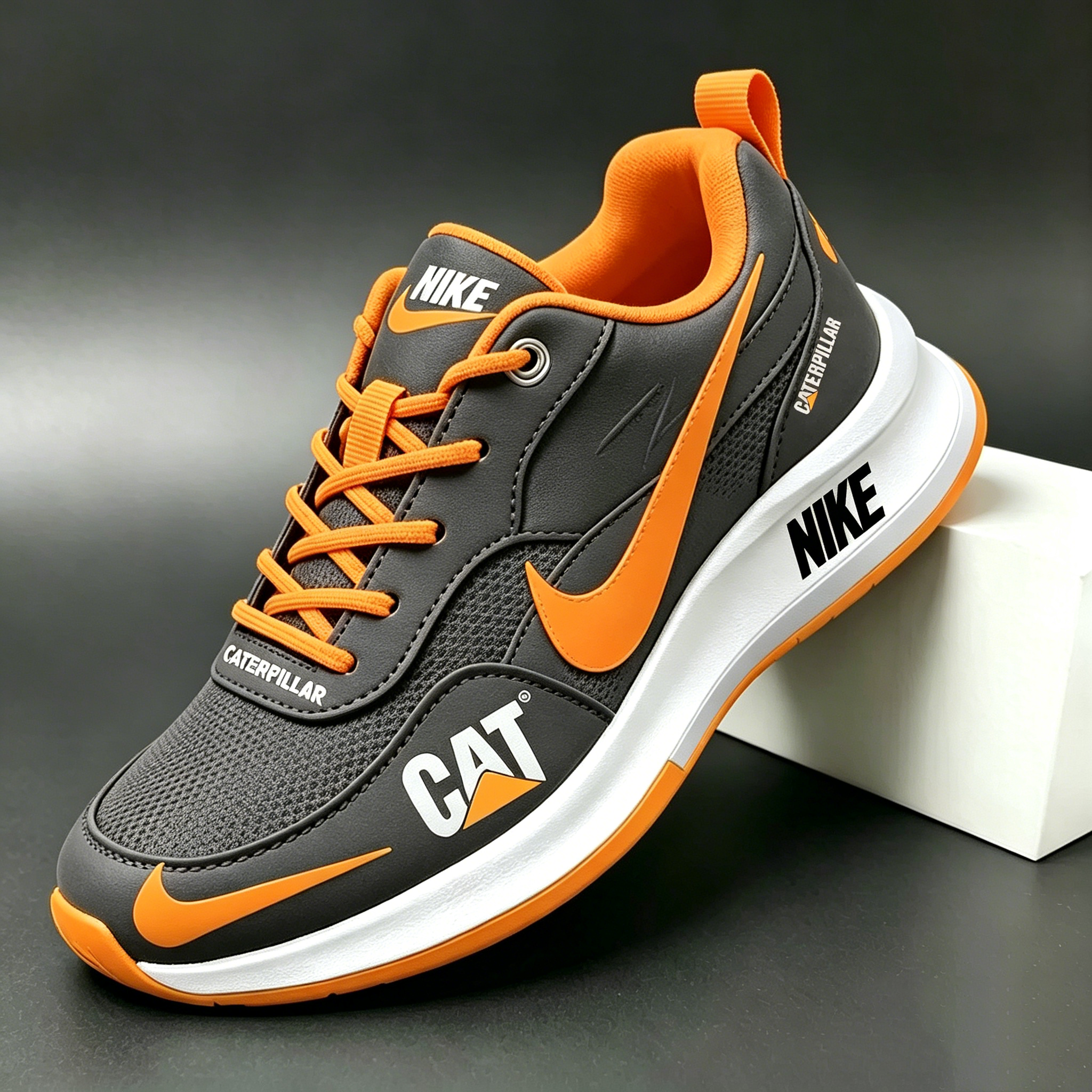 🏃 Kolaboracja Nike × CAT: Sneakersy athleisure typu color-block
